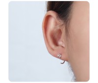 Round 4mm CZ Silver Stud Earring STS-3261